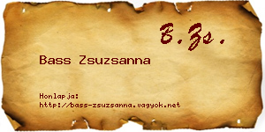 Bass Zsuzsanna névjegykártya