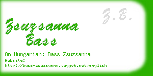 zsuzsanna bass business card